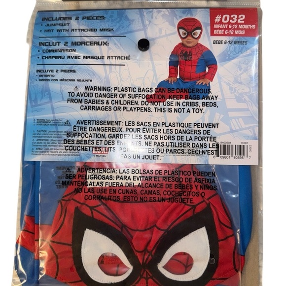 Halloween Costume Marvel Spider-Man Infant - Picture 2 of 2